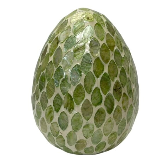 Handcrafted Mosaic Ceramic Egg Decor from Vietnam Green or Purple Decorative Art - Picture 6 of 7